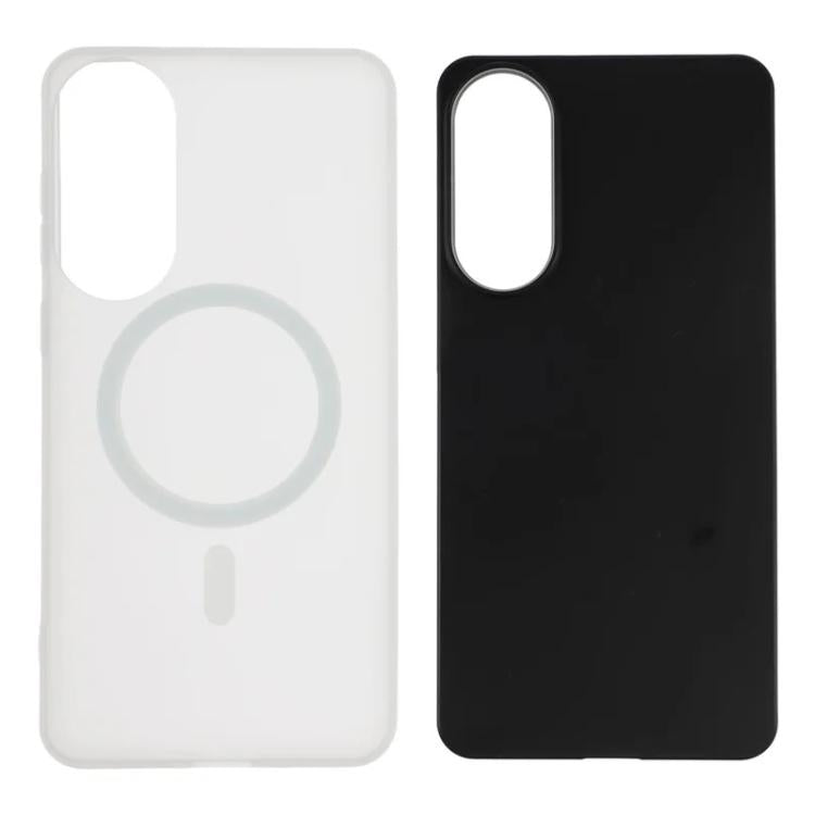 For Galaxy S25 Edge 5G WANLONFENG Macarons Matte Magnetic Phone Case with 2pcs Screen Films
