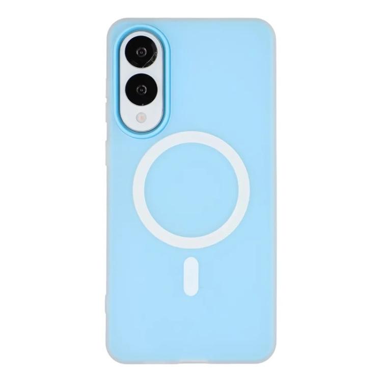 For Galaxy S25 Edge 5G WANLONFENG Macarons Matte Magnetic Phone Case with 2pcs Screen Films