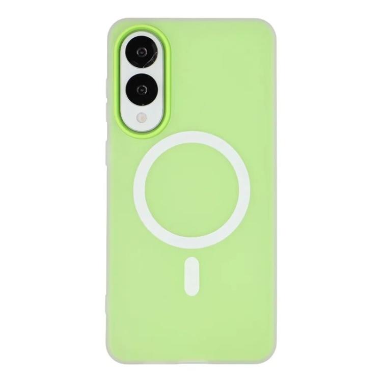 For Galaxy S25 Edge 5G WANLONFENG Macarons Matte Magnetic Phone Case with 2pcs Screen Films