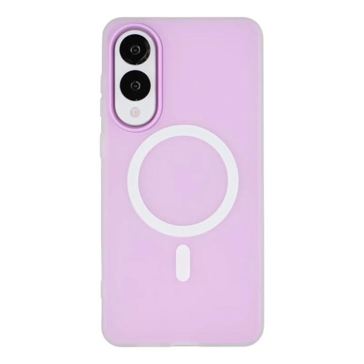 For Galaxy S25 Edge 5G WANLONFENG Macarons Matte Magnetic Phone Case with 2pcs Screen Films