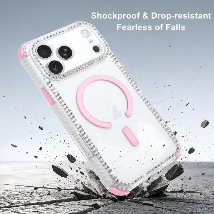 For iPhone 17 Dream Diamond 2 in 1 Shockproof Magnetic Phone Case