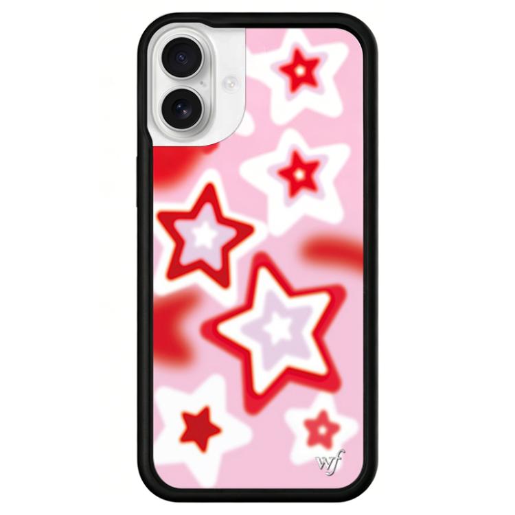 For iPhone 17 WildFlow Red Star Series Pattern Phone Case
