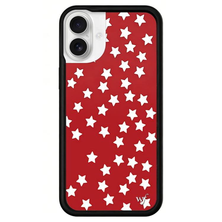 For iPhone 17 WildFlow Red Star Series Pattern Phone Case