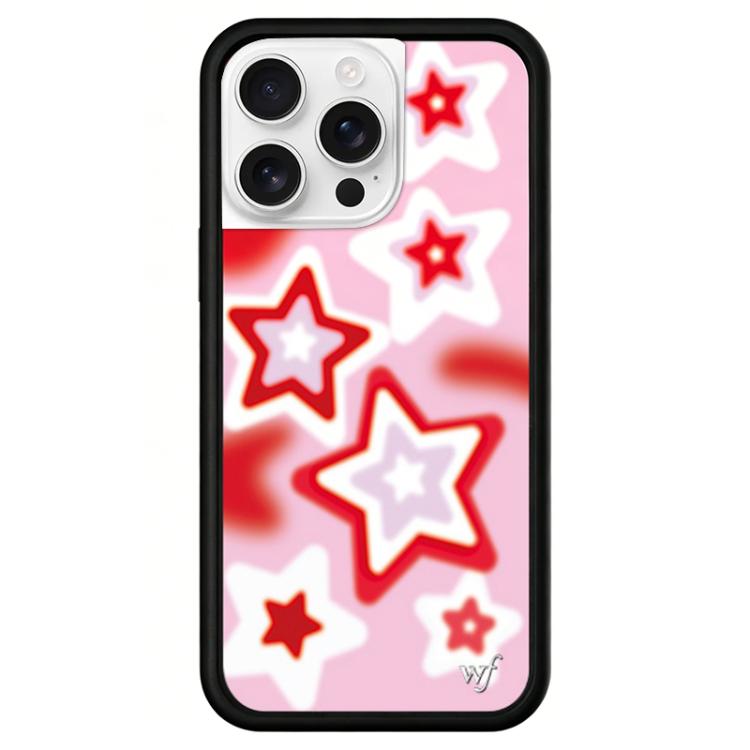 For iPhone 15 Pro Max WildFlow Red Star Series Pattern Phone Case