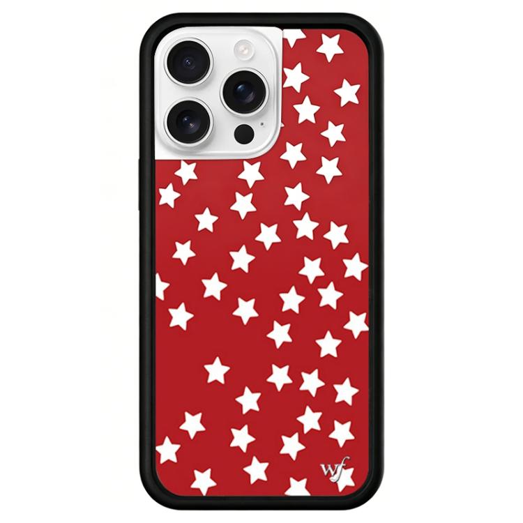 For iPhone 15 Pro Max WildFlow Red Star Series Pattern Phone Case