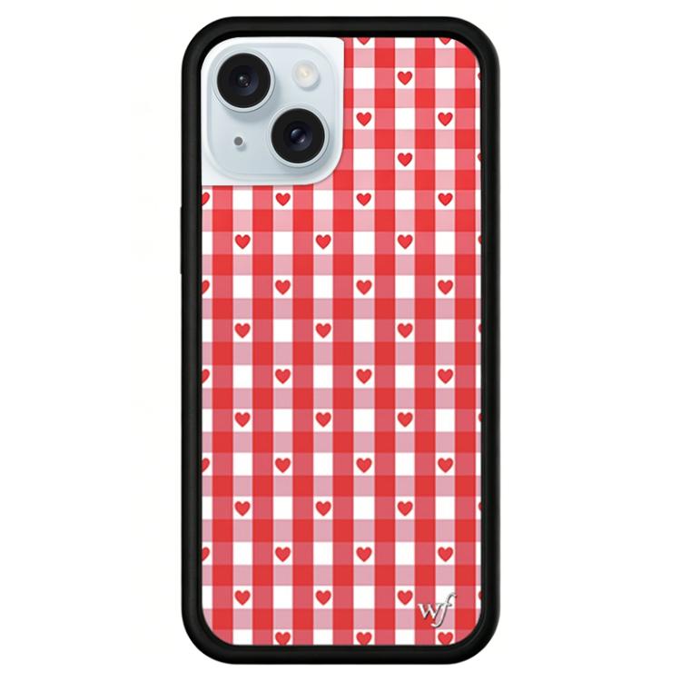 For iPhone 15 Plus WildFlow Red Star Series Pattern Phone Case