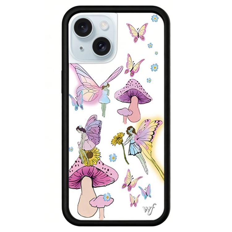 For iPhone 15 WildFlow Red Star Series Pattern Phone Case