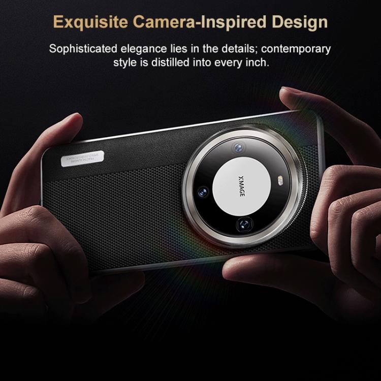 For Huawei Mate 60 Electroplated Matte Frame Dual Color Splicing Vegan Leather Phone Case