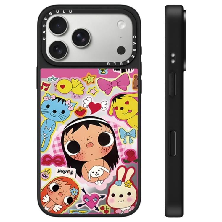For iPhone 17 Pro YUY Series Pattern Camera Control Button Mirror Phone Case