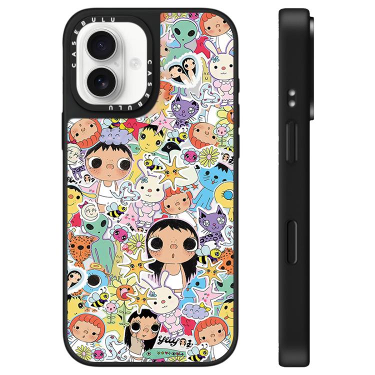 For iPhone 17 YUY Series Pattern Camera Control Button Mirror Phone Case