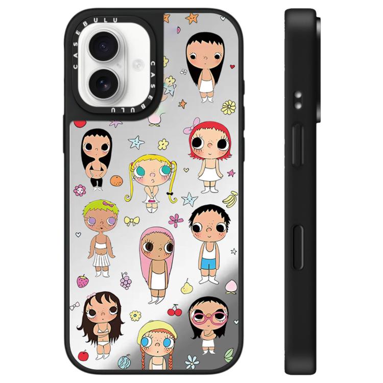 For iPhone 17 YUY Series Pattern Camera Control Button Mirror Phone Case