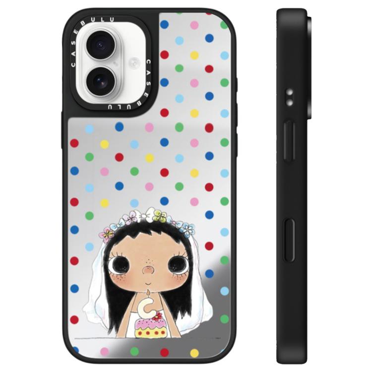 For iPhone 17 YUY Series Pattern Camera Control Button Mirror Phone Case