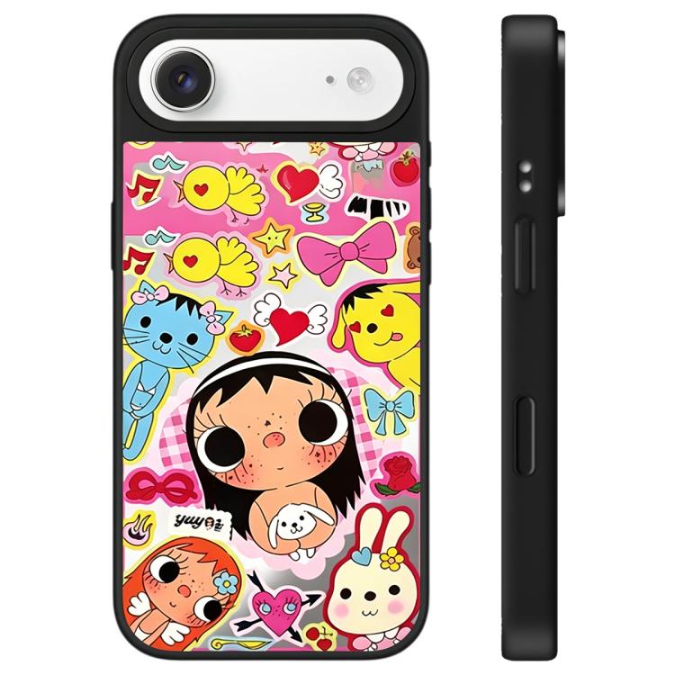 For iPhone Air YUY Series Pattern Camera Control Button Mirror Phone Case