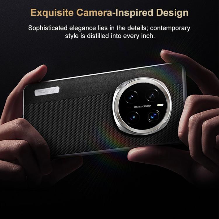 For Honor Magic7 Electroplated Matte Frame Dual Color Splicing Vegan Leather Phone Case