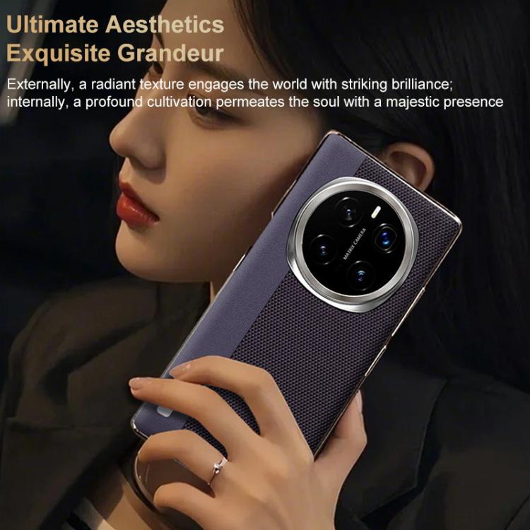 For Honor Magic7 Electroplated Matte Frame Dual Color Splicing Vegan Leather Phone Case