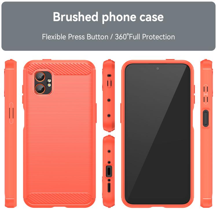 For Galaxy XCover7 Pro WANLONFENG Brushed Texture Shockproof TPU Phone Case with Screen Film