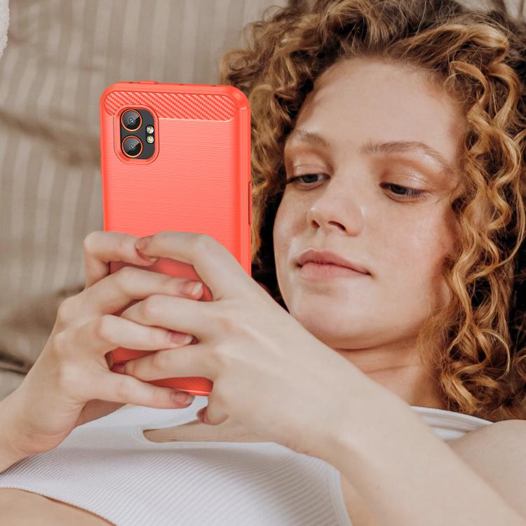 For Galaxy XCover7 Pro WANLONFENG Brushed Texture Shockproof TPU Phone Case with Screen Film