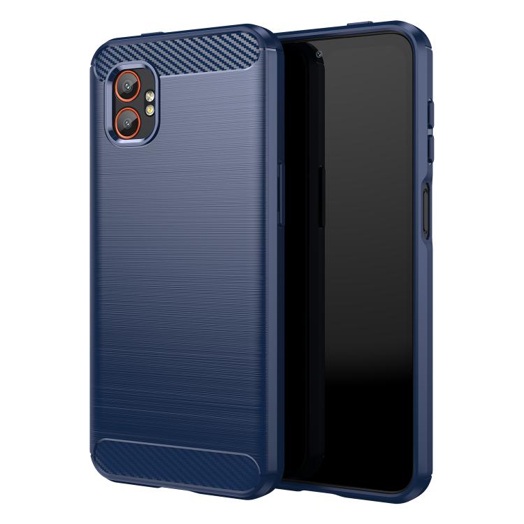 For Galaxy XCover7 Pro WANLONFENG Brushed Texture Shockproof TPU Phone Case with Screen Film