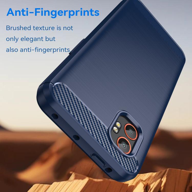 For Galaxy XCover7 Pro WANLONFENG Brushed Texture Shockproof TPU Phone Case with Screen Film