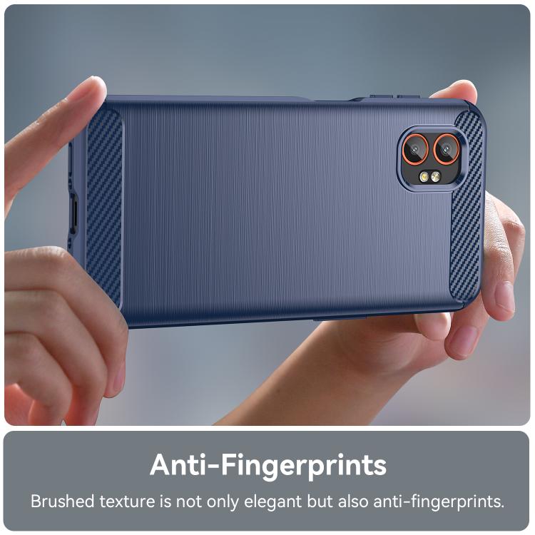 For Galaxy XCover7 Pro WANLONFENG Brushed Texture Shockproof TPU Phone Case with Screen Film