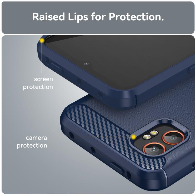 For Galaxy XCover7 Pro WANLONFENG Brushed Texture Shockproof TPU Phone Case with Screen Film