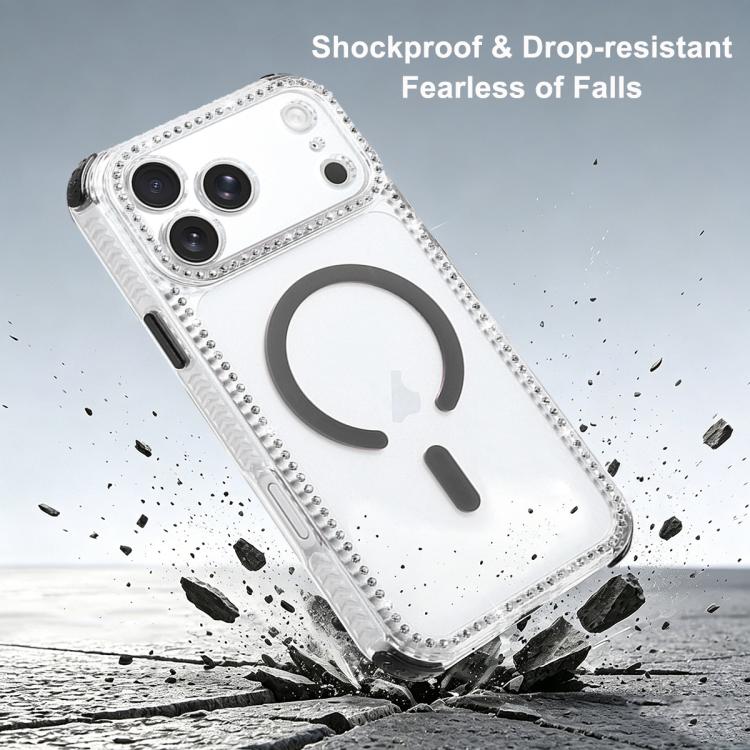 For iPhone 17 Dream Diamond 2 in 1 Shockproof Magnetic Phone Case with Long Lanyard