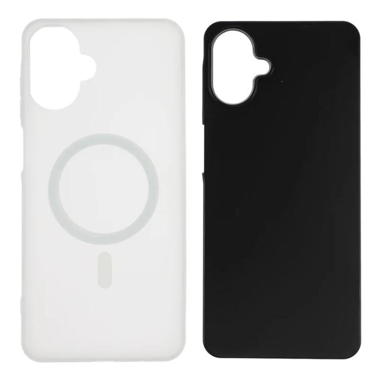 For Galaxy A06 4G WANLONFENG Macarons Matte Magnetic Phone Case with 2pcs Screen Films