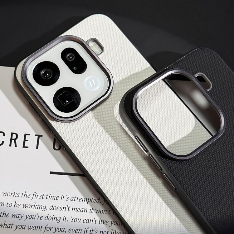 For OPPO Find X9 Pro Matte Grid Texture Vegan Leather Phone Case