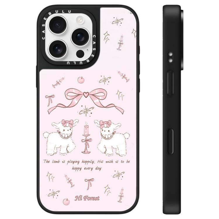 For iPhone 16 Pro Max Hi Forest Series Pattern Mirror Phone Case