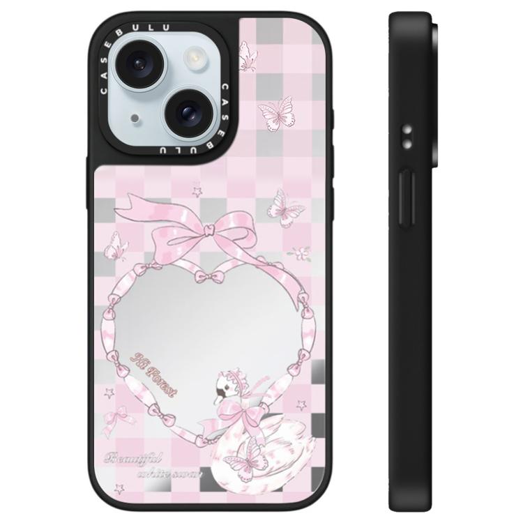 For iPhone 15 Plus Hi Forest Series Pattern Mirror Phone Case
