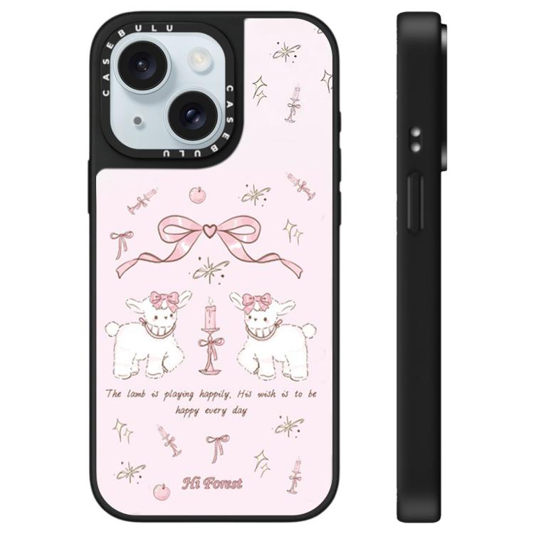 For iPhone 15 Plus Hi Forest Series Pattern Mirror Phone Case