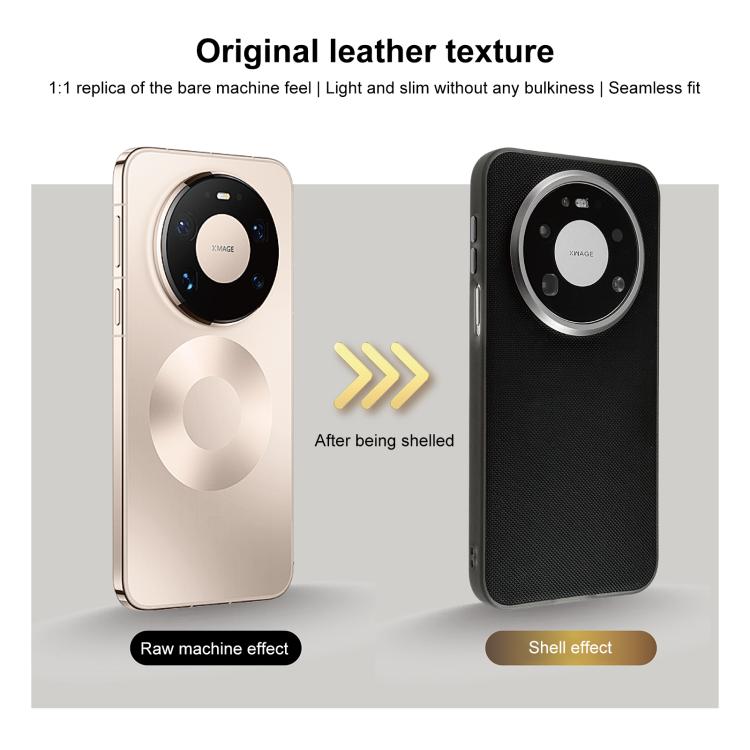For Huawei Mate 80 Pro Max Matte Grid Texture Vegan Leather Phone Case