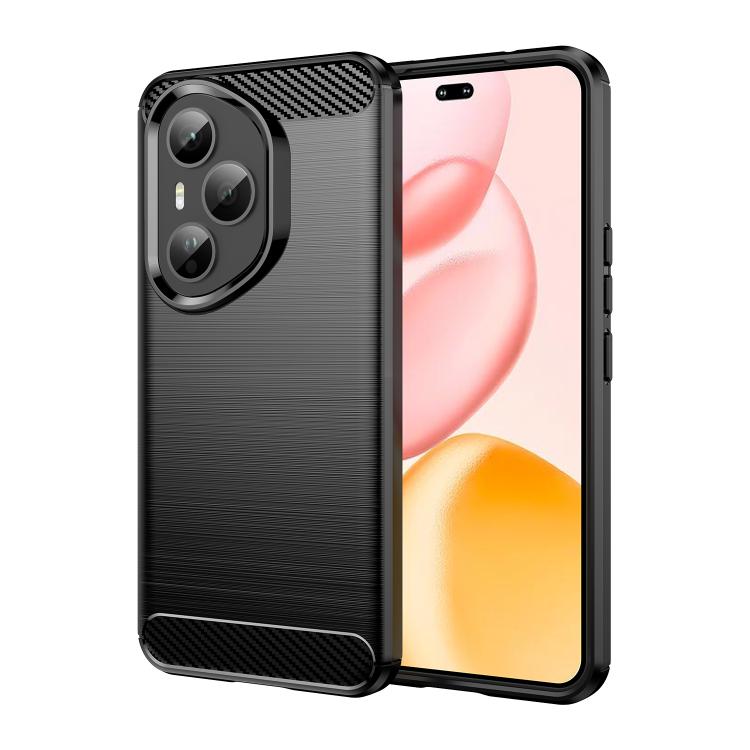 For Honor 400 Pro Global 160.8mm WANLONFENG Brushed Texture Shockproof TPU Phone Case with Screen Film