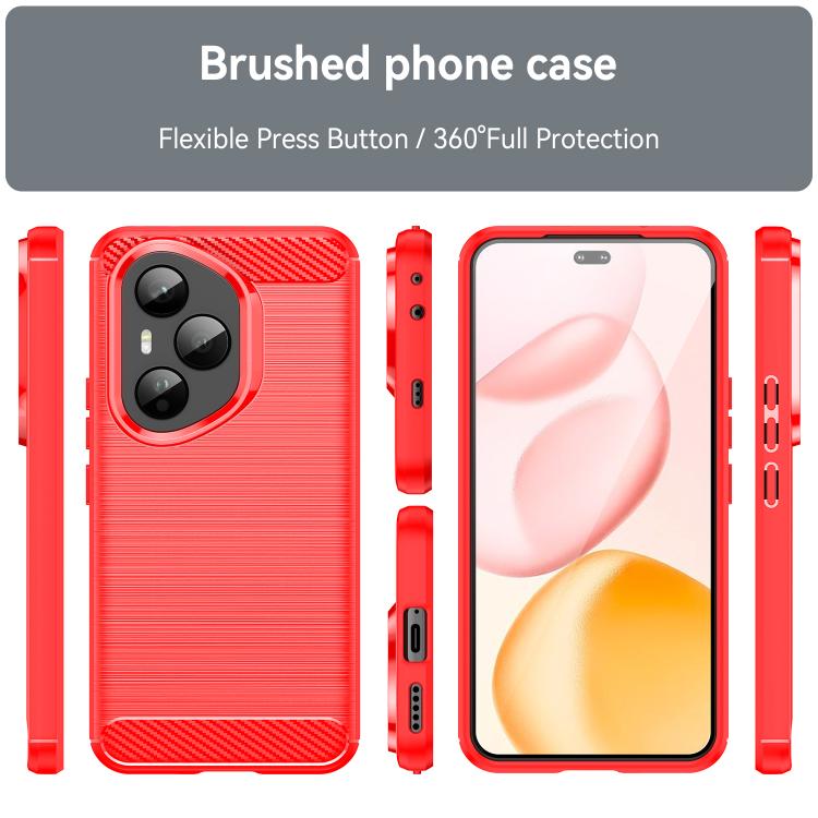 For Honor 400 Pro Global 160.8mm WANLONFENG Brushed Texture Shockproof TPU Phone Case with Screen Film