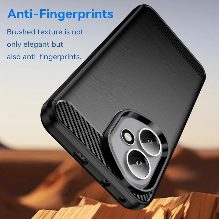For Honor 400 Global 156.5mm WANLONFENG Brushed Texture Shockproof TPU Phone Case with Screen Film