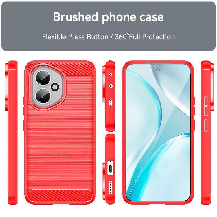 For Honor 400 Global 156.5mm WANLONFENG Brushed Texture Shockproof TPU Phone Case with Screen Film