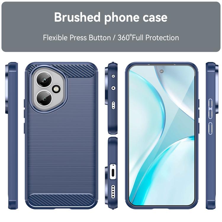For Honor 400 Global 156.5mm WANLONFENG Brushed Texture Shockproof TPU Phone Case with Screen Film