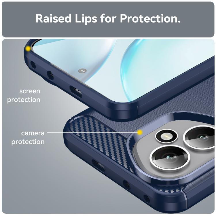 For Honor 400 Global 156.5mm WANLONFENG Brushed Texture Shockproof TPU Phone Case with Screen Film