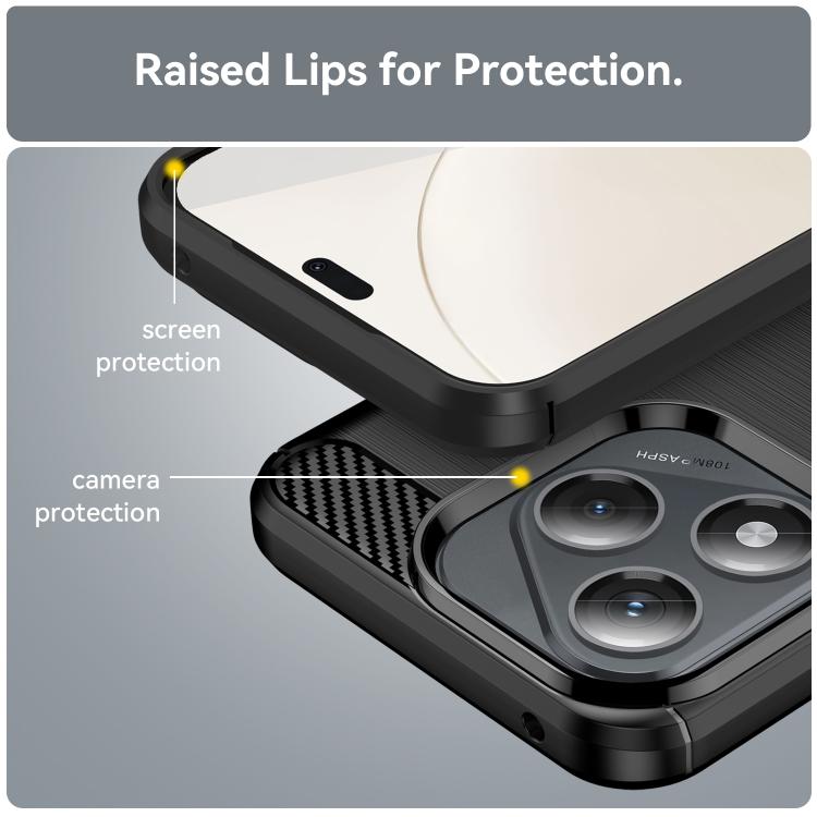 For Honor 400 Lite Global WANLONFENG Brushed Texture Shockproof TPU Phone Case with Screen Film