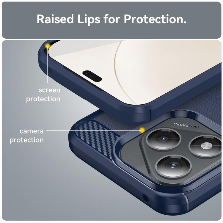 For Honor 400 Lite Global WANLONFENG Brushed Texture Shockproof TPU Phone Case with Screen Film