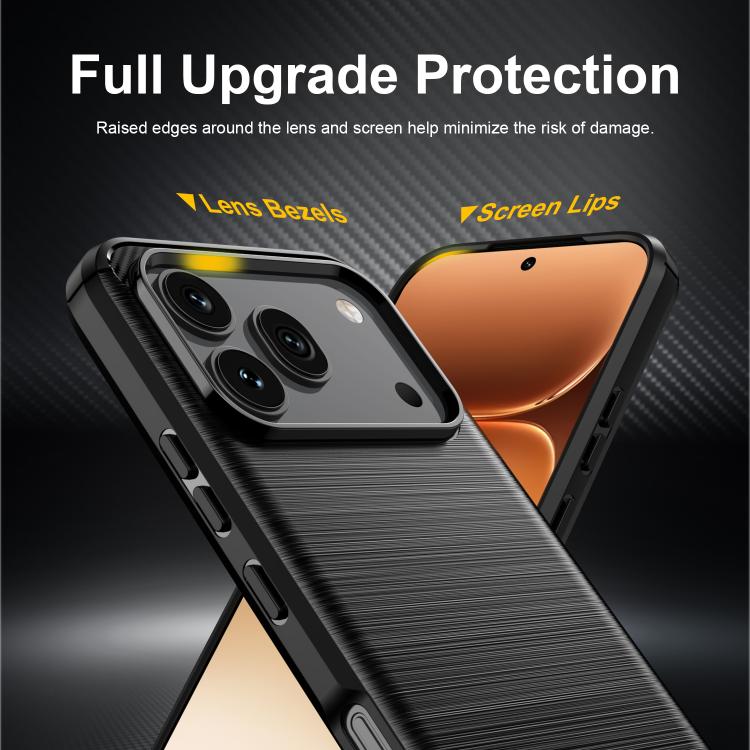 For Honor 600 Pro Global WANLONFENG Brushed Texture Shockproof TPU Phone Case with Screen Film