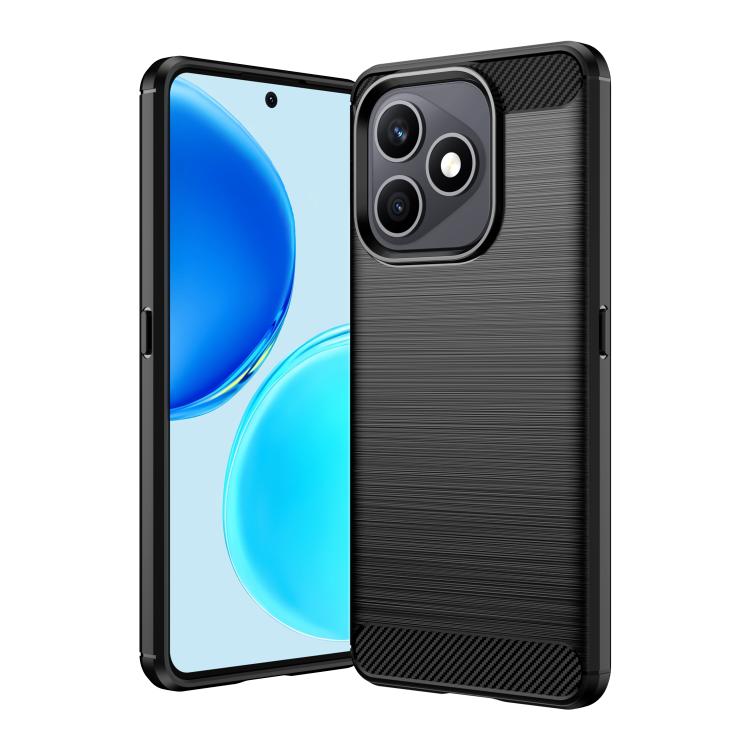 For Honor X8d 4G WANLONFENG Brushed Texture Shockproof TPU Phone Case with Screen Film