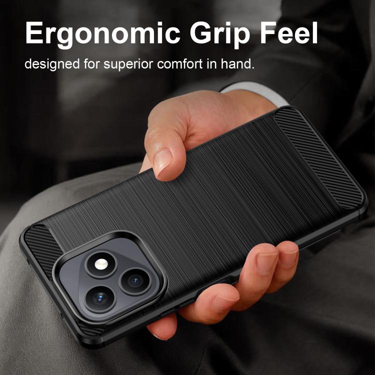 For Honor X8d 4G WANLONFENG Brushed Texture Shockproof TPU Phone Case with Screen Film