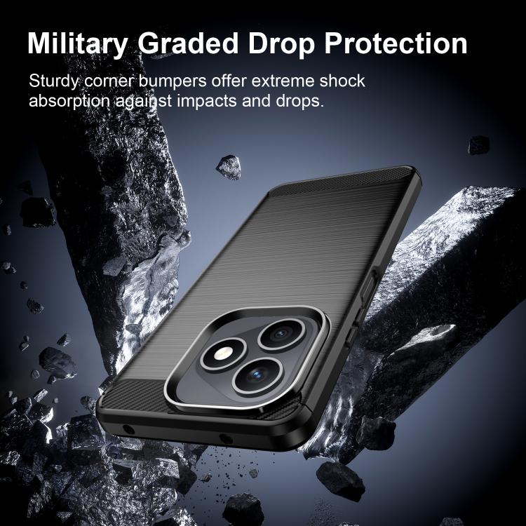 For Honor X8d 4G WANLONFENG Brushed Texture Shockproof TPU Phone Case with Screen Film