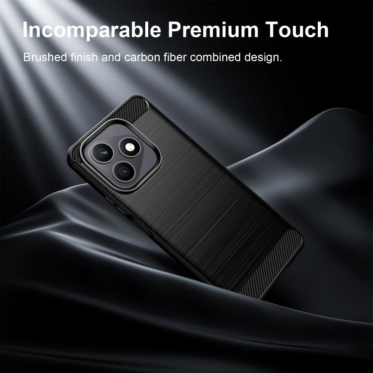 For Honor X8d 4G WANLONFENG Brushed Texture Shockproof TPU Phone Case with Screen Film