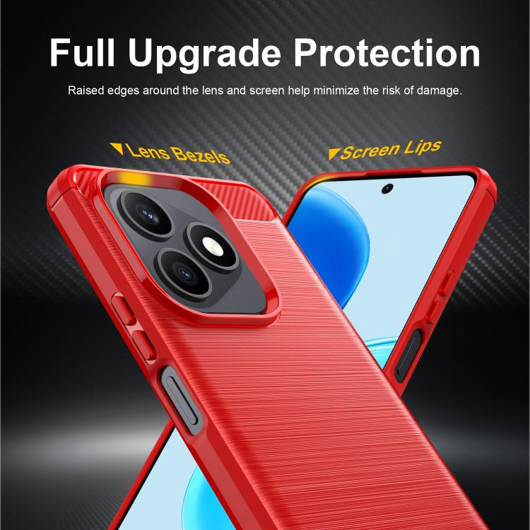 For Honor X8d 4G WANLONFENG Brushed Texture Shockproof TPU Phone Case with Screen Film