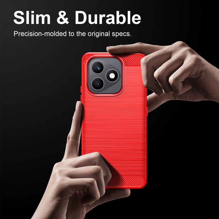For Honor X8d 4G WANLONFENG Brushed Texture Shockproof TPU Phone Case with Screen Film