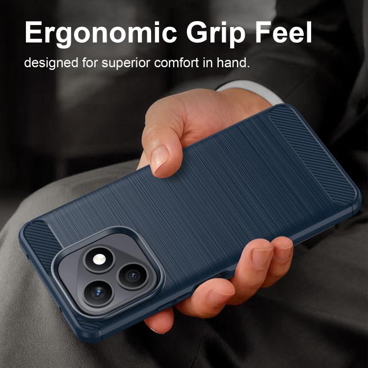 For Honor X8d 4G WANLONFENG Brushed Texture Shockproof TPU Phone Case with Screen Film