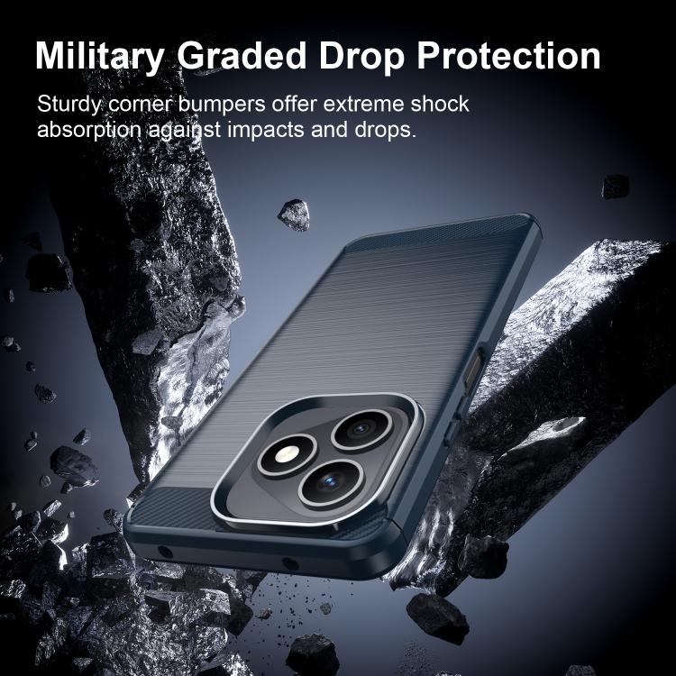 For Honor X8d 4G WANLONFENG Brushed Texture Shockproof TPU Phone Case with Screen Film