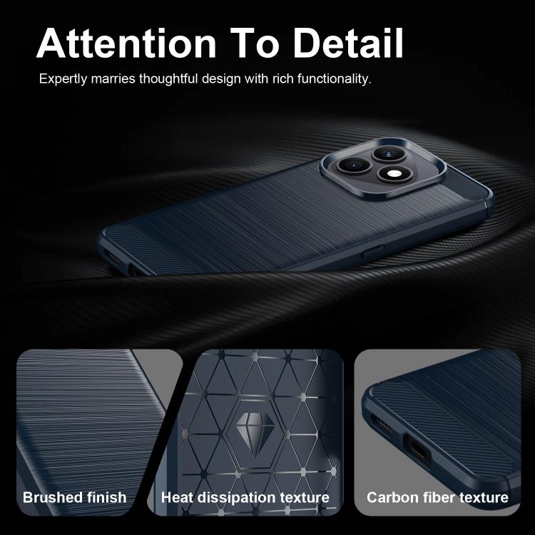For Honor X8d 4G WANLONFENG Brushed Texture Shockproof TPU Phone Case with Screen Film